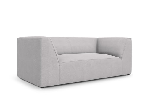 Micadoni Bank Ruby 2-zits, structurele stof, lichtgrijs - 93x174x69cm