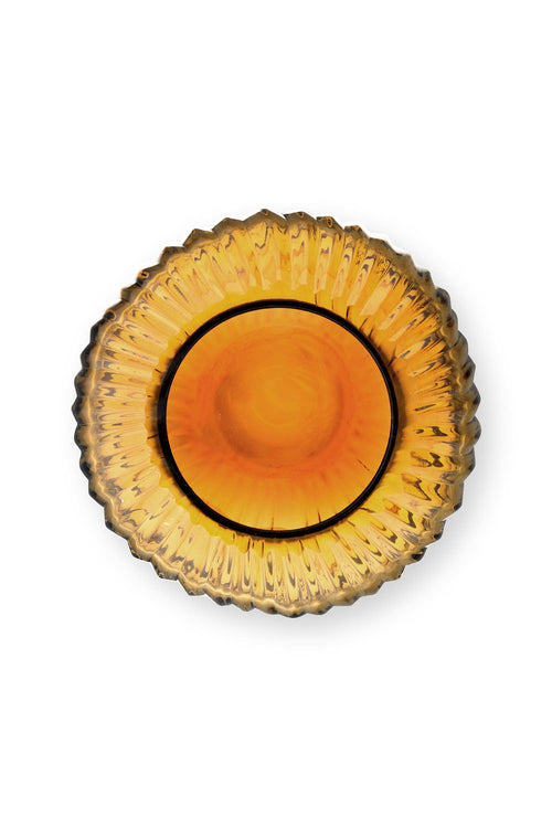 vtwonen Set/2 Waxinelichthouders – Glas Amberbruin – Theelichthouders Woonaccessoires – 11x9 cm - vtwonen shop