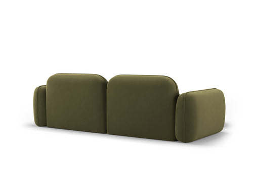 Cosmopolitan Design Modulaire hoekbank links Sydney 3-zits, flueel, lichtgroen - 165x230x70cm
