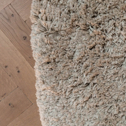 Rond Hoogpolig Vloerkleed Pilo Beige Polyester Interieur05 - 200 x 200 cm - vtwonen shop