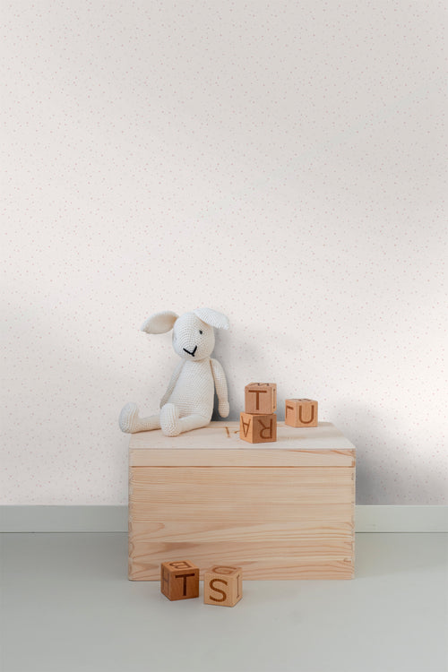 Sanders & Sanders behang sterretjes wit en oudroze - 53 cm x 10 m - 640299
