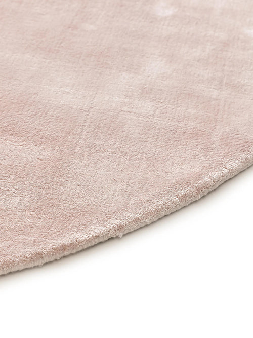 benuta viskose vloerkleed Nela - roze - ø 160 cm