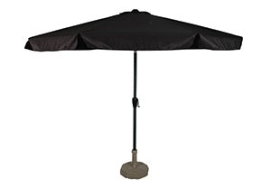 Lesli Living push-up parasol Libra - zwart - Ø300cm