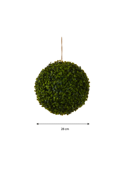 Mica Decorations Buxus Bol Kunstplant voor Buiten Hangend - Ø28 cm - Groen