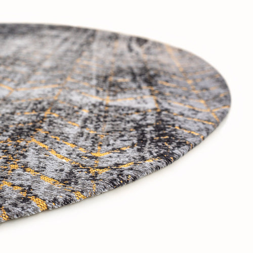 Louis De Poortere vloerkleed Broadway Glitter - zwart - 240x240cm - vtwonen shop