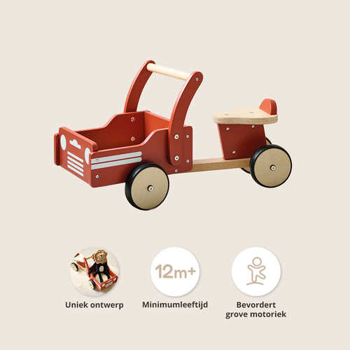 Petite Amélie HOUTEN BAKFIETS - Multiplex - rood