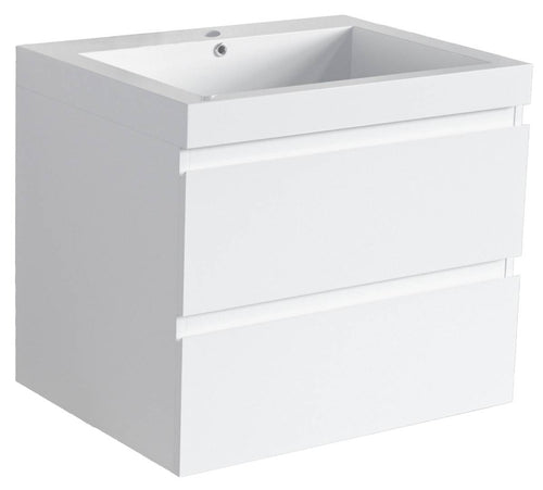 LOMAZOO badkamermeubel Monaco - zwevend - glanzend wit - 60 cm