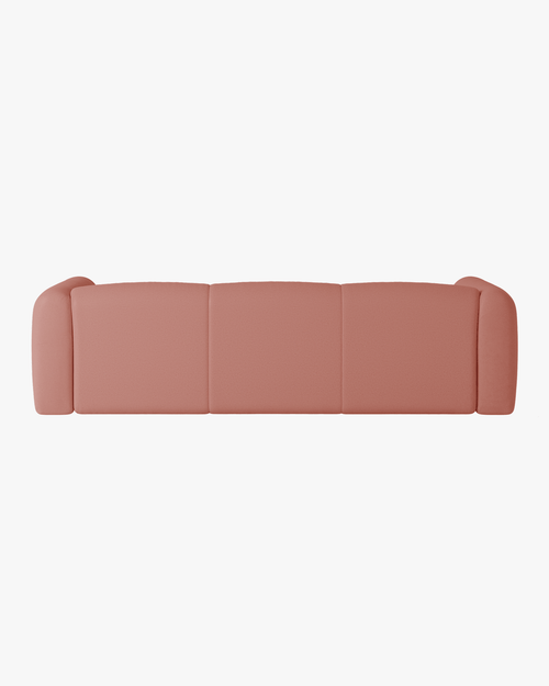 noo.ma Flom 3-zits slaapbank - Pink Clay, 140x200 uitschuifbaar bed, HR-schuim en spiraalveren