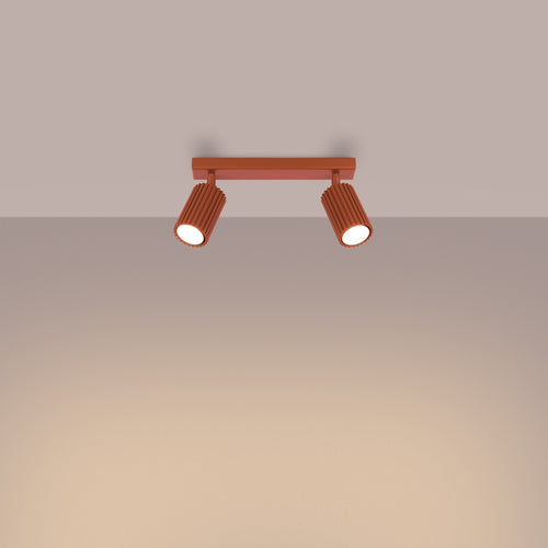 Sollux Lighting Plafondlamp KARBON 2 rood oker - 30x6,5x16,5cm