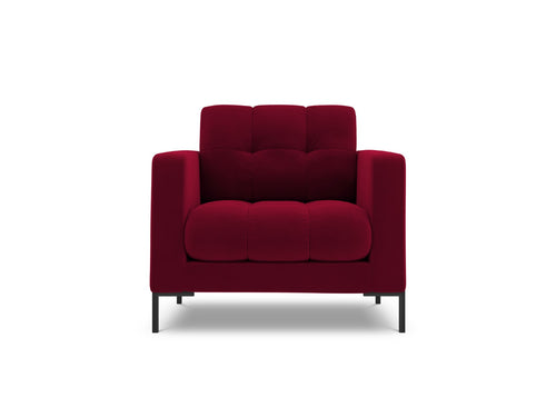 Cosmopolitan Design Fauteuil Bali flueel, rood - 96x87x75cm