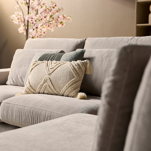 MySofa Hoekbank Jesse - Beige Stof Rechts - 271x222x92cm