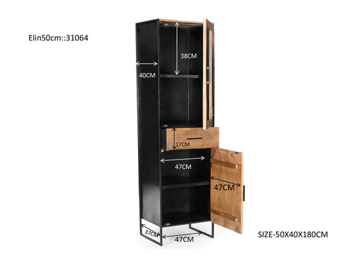 Livingfurn kabinetkast Elin - 180cm - bruin - vtwonen shop