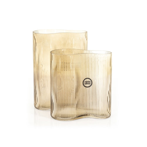 FurniLux Riba 6 vaas - Brown - 18x11x25 cm