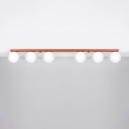 Sollux Lighting Plafondlamp YOLI 6 rode oker - 120x12x14,5cm