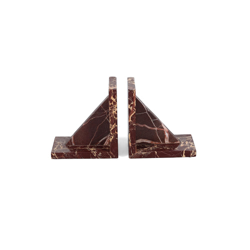 S|P Collection - Boekensteun marmer burgundy Opus - Set van 2
