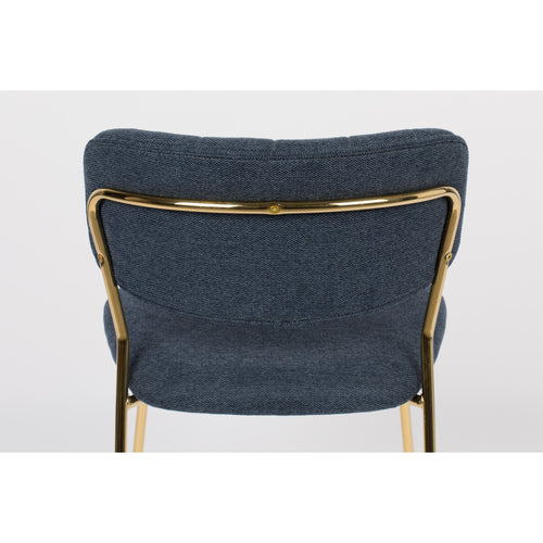 Housecraft Living Jolien Eetkamerstoelen Goud/ Donkerblauw - Set van 2 - vtwonen shop