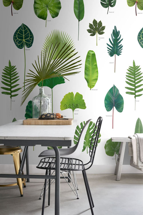 ESTAhome fotobehang tropische jungle bladeren tropisch junglegroen - 200 x 279 cm - 158831 - vtwonen shop