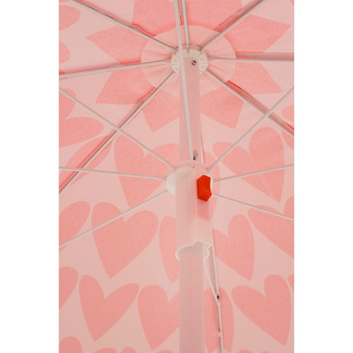 Mica Decorations Heart Strandparasol - H180 x Ø160 cm - Roze
