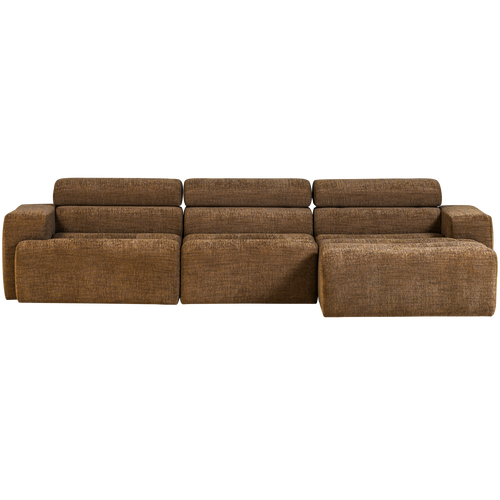WOOOD chaise longue bank rechts Novi - Polyester - Karamelbruin - vtwonen shop