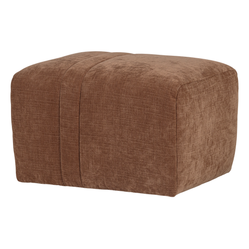 WOOOD hocker Omaire - Chenille - Roestbruin