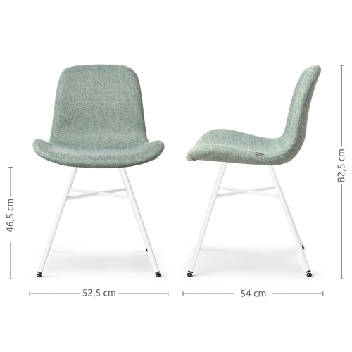 Nolon Noa-Fé Eetkamerstoelen Set van 2 - Zacht Groen - Zwarte Poten - vtwonen shop