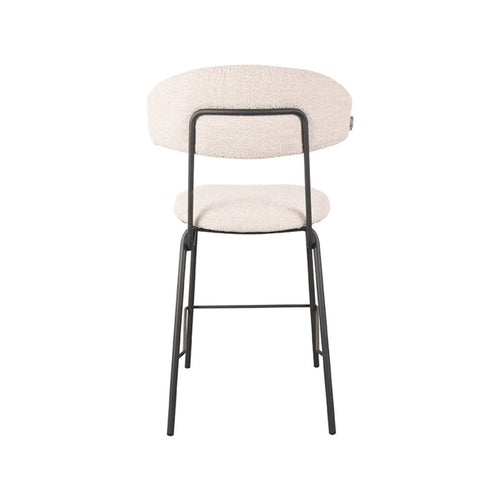 LABEL51 Barstoel Zack - Naturel Bouclé - Zithoogte 65cm - Set van 2