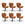 Furnhouse eetkamerstoel Nicklas - Donkerbruin - Leer - Set van 6