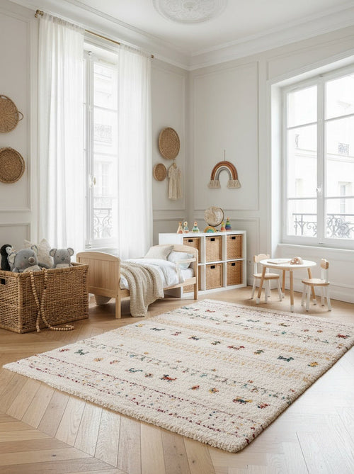 AFK Living vloerkleed Folklore - shaggy - beige - 120 x 170 cm