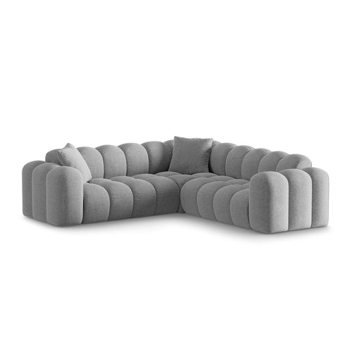 Cosmopolitan Design - Symmetrische hoekbank Treno 3-zits, chenille lichtgrijs - 240x240x70cm