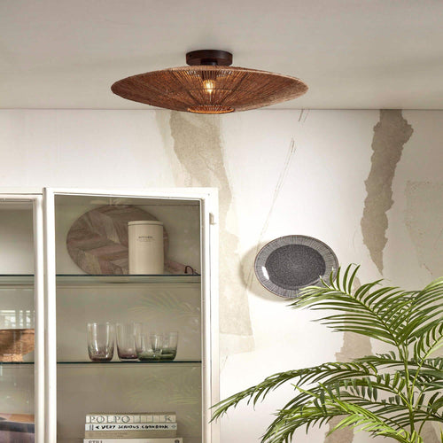 GOOD&MOJO plafonnière Iguazu - bruin - Ø55cm - vtwonen shop