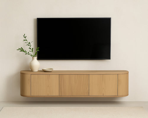 Livingfurn tv-meubel Novero Zwevend - bruin - 35x180x33