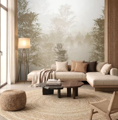 Sanders & Sanders fotobehang bosrijk landschap bruin - 375 x 270 cm - 601447