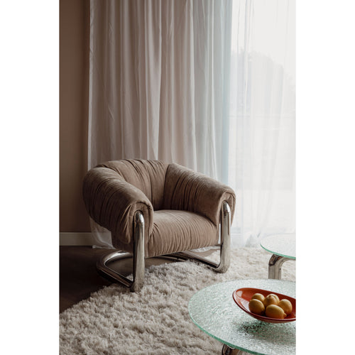 Dutchbone Marly Fauteuil Bruin/Chroom