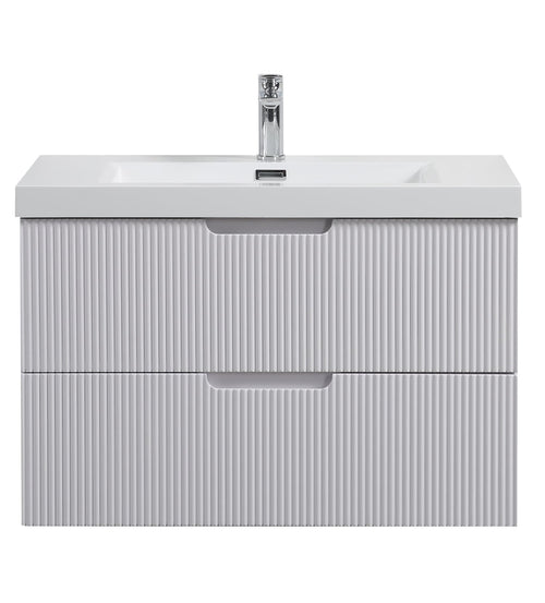Badplaats Badkamermeubel Set Thermis 80 cm – Mat Wit – Badmeubel met Wastafel