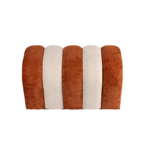 S|P Collection - Poef 77x44xH43cm burnt orange/soft grey Brume