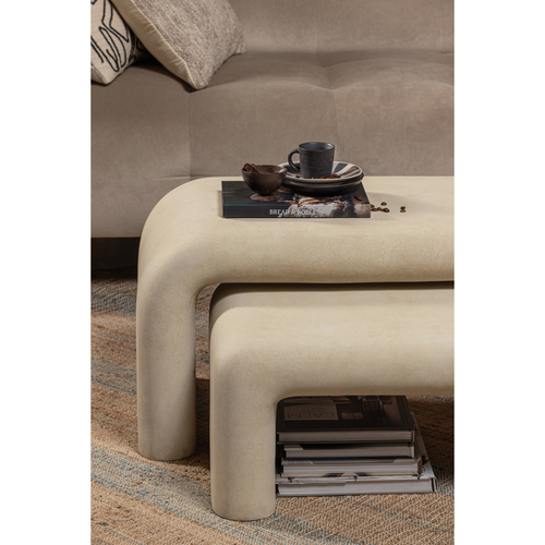 WOOOD salontafels Stani - Naturel - 40x92x42 - Set van 2