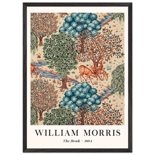 Artfulprints Poster met Lijst William Morris - The brook   - 50x70 cm - Meerkleurig