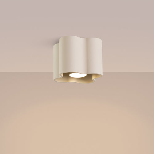 Sollux Lighting Plafondlamp OVIO 1 beige GU10 - 12x12x10cm