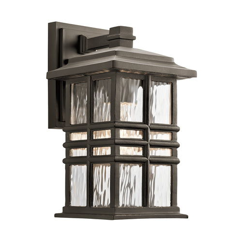 Elstead Beacon Square 1-lichts wandlantaarn voor buiten, Olde Bronze, IP44, E27