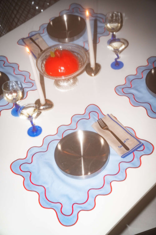 Kulu Club servetten "dinner on me" - 100% linnen - beige - set van 2 - vtwonen shop