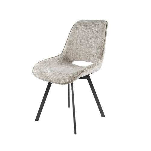 Giga Meubel Eetkamerstoel Swivel Rich - Zand Stof - Set van 4 - vtwonen shop
