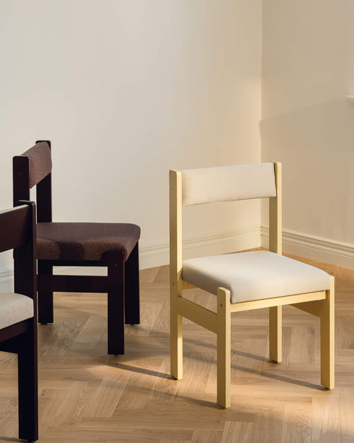 noo.ma Kini eetkamerstoel - Butter Yellow & Oatmilk Beige