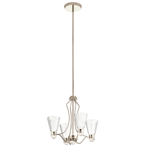 Elstead Kichler Kayva Geïntegreerde LED-plafondlamp met meerdere armen, gepolijst nikkel, 3000K, IP44