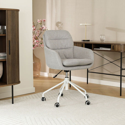 Nolon Nout-Mia Bureaustoel Grijs - met Armleuning - Wit - vtwonen shop