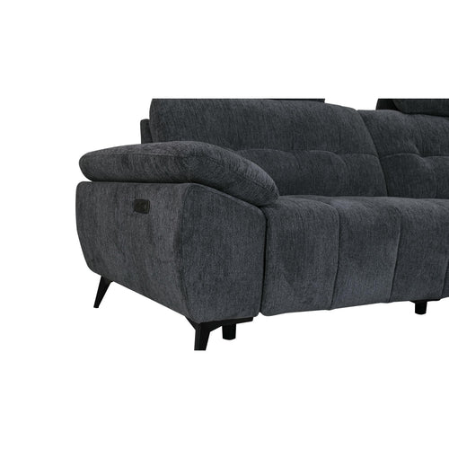 Furnhouse chaise longue bank rechts Colorado - Zwart - Stof - 156x268x107