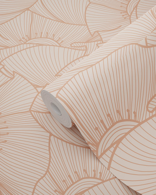 ESTAhome behang klaprozen terracotta roze - 53 cm x 10.05 m - 139706 - vtwonen shop