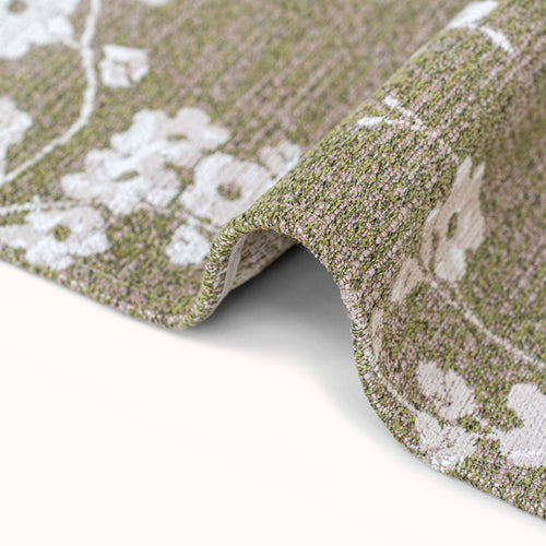 Louis De Poortere binnen & buiten machinewasbaar vloerkleed Sakura van 70% gerecycled PET - groen - 170x235cm