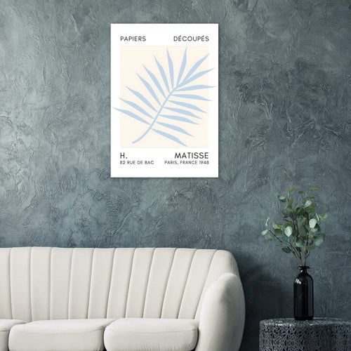 Artfulprints Poster Matisse – Floral reef light blue   - 30x40 cm - Blauw