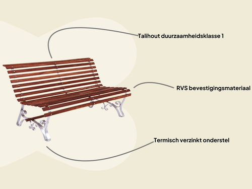 MaximaVida tuinbank Budapest 165 cm - uit exclusief Taliwood