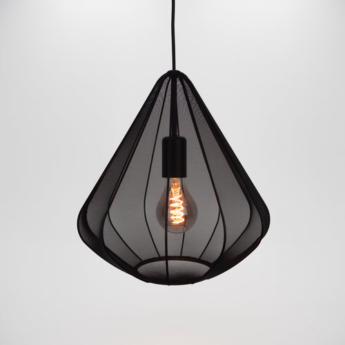 EGLO hanglamp Dolwen - e27 - ø 33,5 cm - zwart - textiel - vtwonen shop